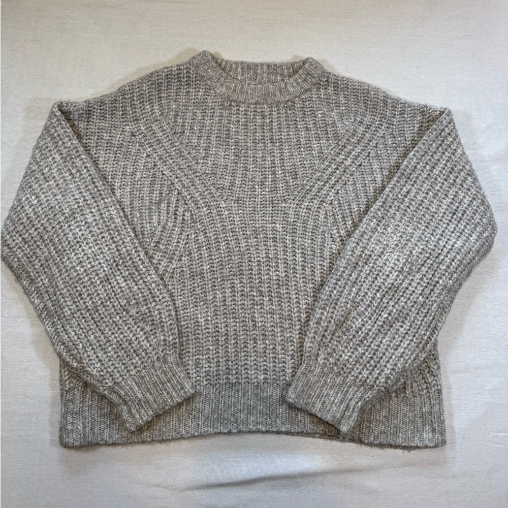 a new day Women's Thick Knit Heather Gray Sweater